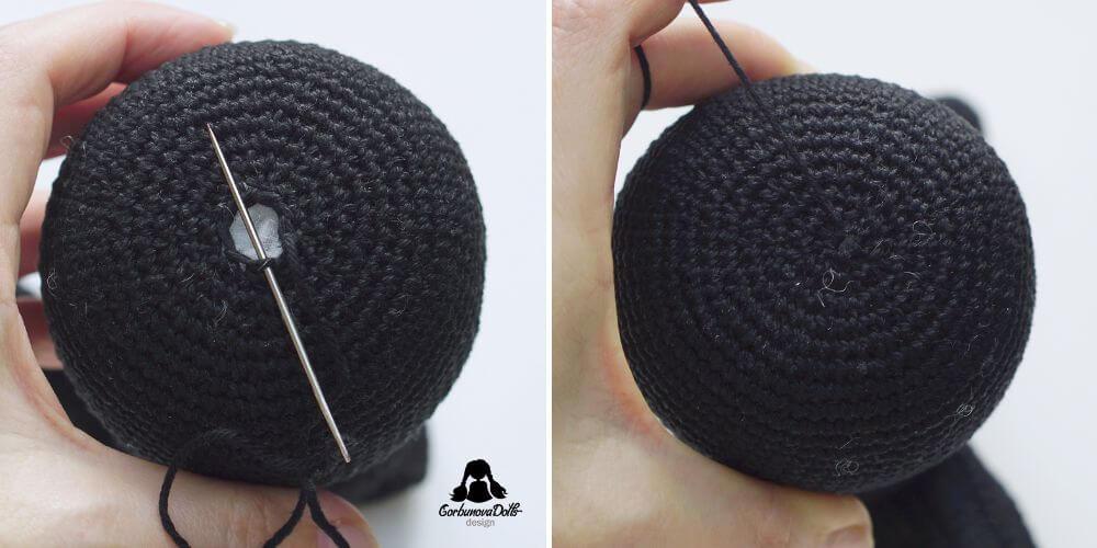 Crochet Bat Pattern Free: head and body