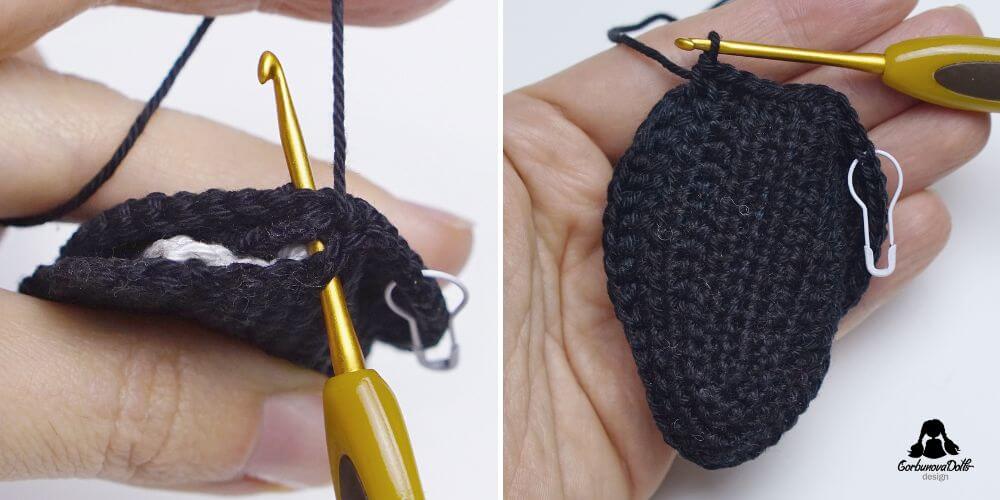 Crochet Bat Pattern Free: head and body