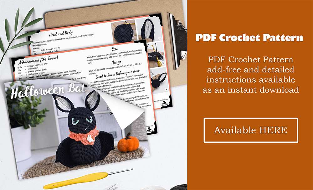 Crochet bat pattern